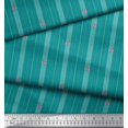 thumbnail image 2 of Soimoi polyester Crepe Fabric Artistic Floral & Stripe Printed Fabric 1 Yard 42 Inch Wide, 2 of 3