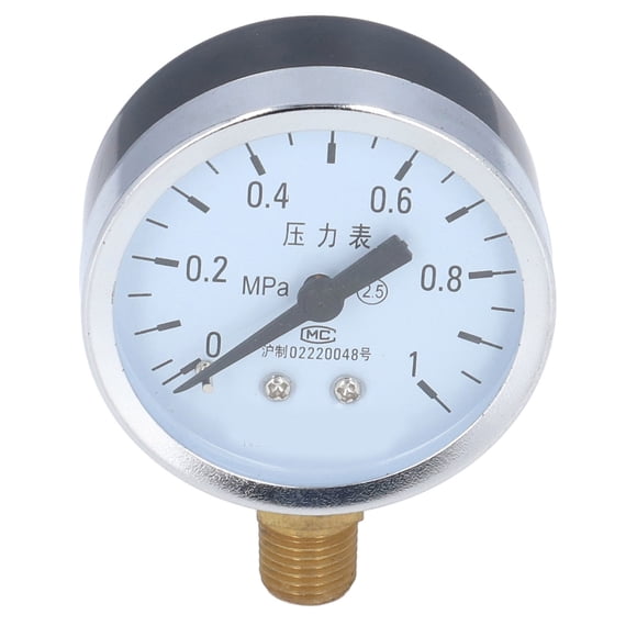 Manomètre de Pression sous Vide, Facile à Installer, Cadran Transparent, Manomètre de Pression d'Eau du Robinet, Performance Stable pour le Pétrole, pour les Produits Chimiques, pour la Métallurgie 0 à 0,6 Mpa, 0 à 1 Mpa