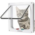 thumbnail image 1 of Pet Door ABS Strong Dog Flap Door 4 Way Pet Locking Door Auto-Closing Cat Flap Gates Lockable Controllable Direction Dog Safety Door for Home Dog Cat Puppy, 1 of 1
