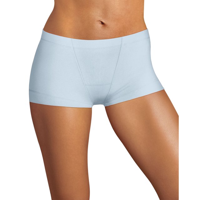 Maidenform Shorty en Coton Ajusté pour Femmes, 5, Ciel Bleu