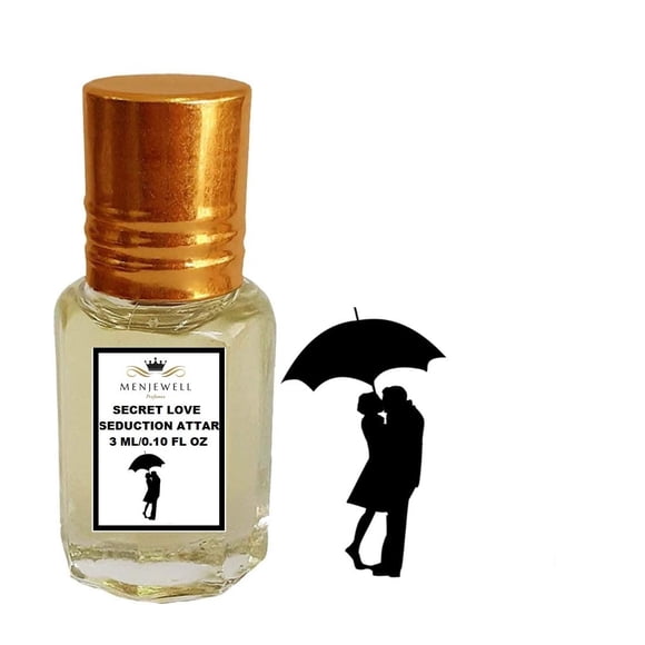 Secret Love Seduction Attar For Men & Women 3ml, 0.1 Fl.oz. | Non Alcoholic Perfume Attar | Premium Fragrance - Long Lasting Unisex Attar | With Floral, Fruity & Spicy Notes