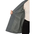 thumbnail image 5 of INSPIRE CHIC Women's Elegant Notched Lapel Button Single Breasted Winter Coat Deep Grey L, 5 of 5