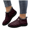 thumbnail image 4 of Leozcaa Bottes d'Hiver pour Femmes avec Doublure Chaude Confortable, Bottillons à la Cheville pour l'Extérieur, à Enfiler, Imperméables, Bottes Courtes, 4 of 8