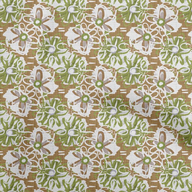 oneOone Georgette Viscose Tawny Brown Fabric Abstract Craft Projects Decor Fabric Printed By The Yard 42 Inch Wide