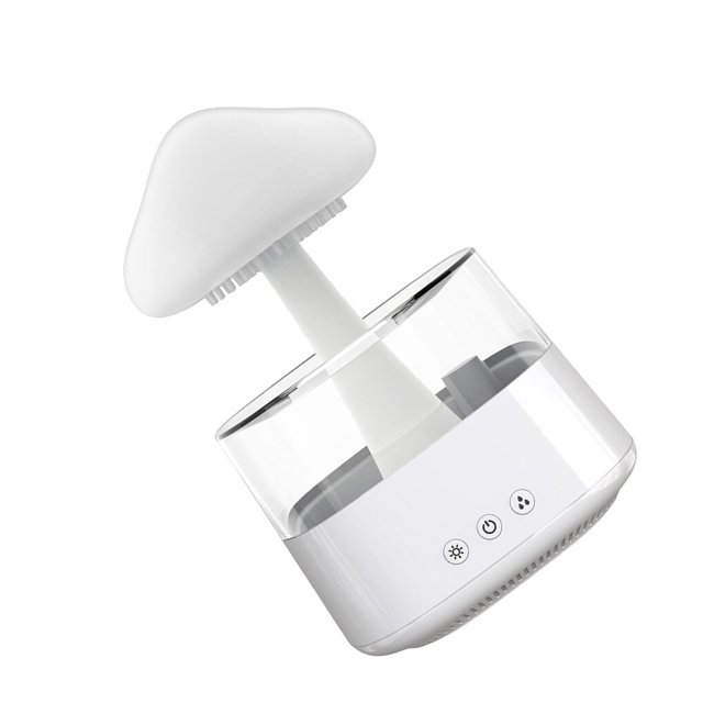 Dripping Water Humidifier Ambient Night Light 450ml for Bedroom humidifier Micro Study Room White