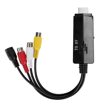 Convertisseur, Convertisseur Portable Mini Mâle vers Femelle vers AV, Convertisseur Audio pour Câble Convertisseur Maison TV VHS VCR DVD