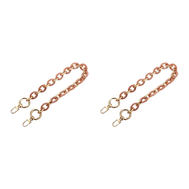 Baohd Not Easy To Fade Vibrant Bag Chain Straps Retain Color Purse Chain Straps Resin Bag Chains L204-FS 2Set