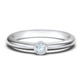 thumbnail image 1 of Classic Bezel Set Birthstone Ring - Aquamarine (March), 1 of 4