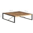 thumbnail image 4 of vidaXL Table Basse 140x140x40 cm Bois de Manguier Brut, 4 of 4