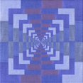thumbnail image 1 of Ahgly Tapis d'Intérieur Lavable en Machine Carré Transitionnel Bleu Ciel, 4 Pieds Carré, 1 of 7