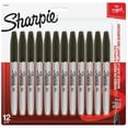 thumbnail image 1 of Sharpie Permanent Markers, Fine Point, Black, 12 Count, 1 of 5