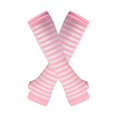 thumbnail image 1 of Becaristey Over Knee Socks Easy To Wear Highly Elastic And Durable Soft And Breathable Comfortable To Wear Polyester Easy To Match pink and white 1Set, 1 of 6