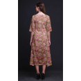 thumbnail image 2 of Bimba Robe Asymétrique à Poches en Coton Marron Illet Floral pour Femmes Robe de Soirée d'Été Midi-TTTG, 2 of 5