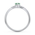 thumbnail image 4 of Birthstone Heart Ring with Shoulder Accents - Emeral (May), 4 of 4