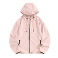 thumbnail image 1 of Maqroz Veste de Soleil pour Homme UPF 50++ à Capuche à Fermeture Éclair Intégrale Protection UV SPF Rafraîchissante Légère avec Poches Été Ajustable Séchage Rapide Veste de Sport de Piste Randonnée Pêche Plein Air Rose TTTG, 1 of 4
