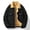 Black, variant on Pisexur Mens Winter Jacket Button Long Sleeve Lapel Winter Coats for Men Casual Trendy Solid Color Fleece Jacket Plus Size Warming Jacket Outerwear with Pockets L-4XL