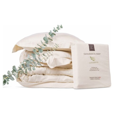 Camelushome Eucalyptus Lyocell Duvet Cover Set