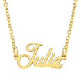 thumbnail image 1 of KISPER Collier Pendentif Prénom Personnalisé en Acier Inoxydable Plaqué Or 18K, 1 of 39