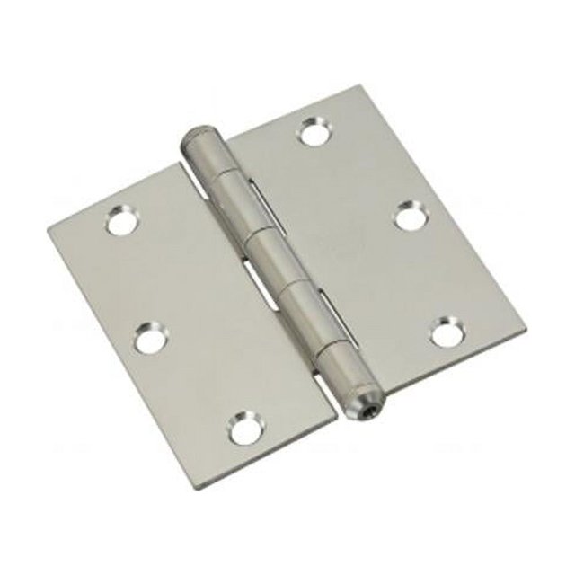 Charnière de Porte, Intérieur, Bord Carré, Acier Inoxydable, 3-In. -N830-277