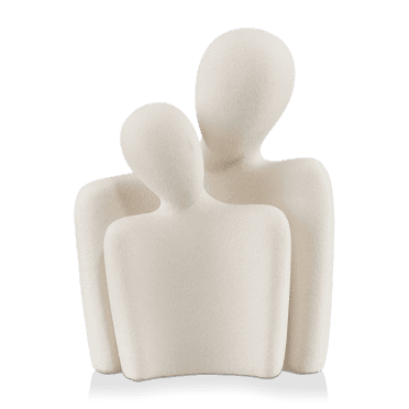 Bouclair White Decorative Ceramic Couples Art