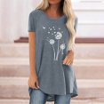 thumbnail image 2 of Pompotops Chemises Mode Décontractée pour Femmes Manches Courtes Tee-Shirt Ample Tunique Blouse, 2 of 4