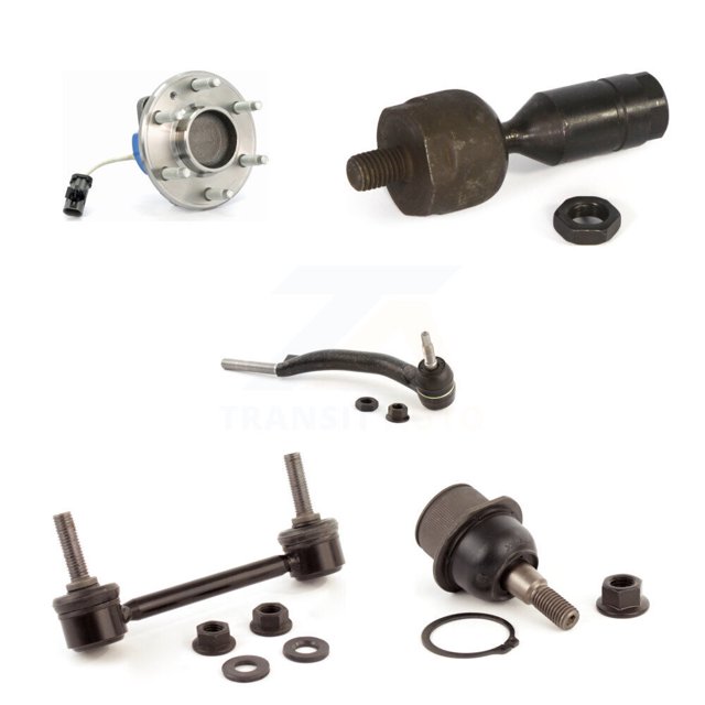 Transit Auto Kit de Liaison de Tige de Liaison Intérieure Extérieure à Rotule Inférieure avant Droite (Côté Passager) (5 Pcs) pour Voiture 2004-2009 Cadillac SRX RWD avec Bras de Commande en Aluminium Ou Acier K7T-104396