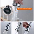 thumbnail image 4 of Mistaha 3 Functions Spray Head 360掳Swivel Faucet Spayer Head G1/2 Water-saving Sink Aerator for Kitchen Faucet Replacement Spray Head Polished Finished, 4 of 8