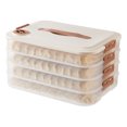 thumbnail image 1 of Birdeem 1-4 Layer Food Storage Container Transparent Food Preservation Box for Kitchen and Refrigerator Dumpling Box Well Sealed, 1 of 12