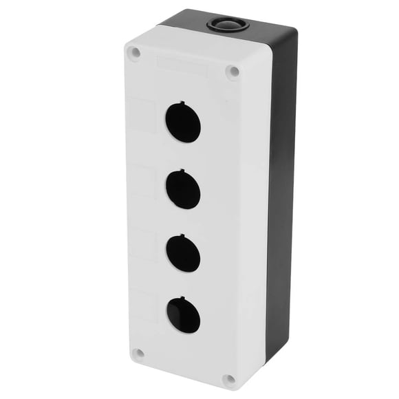 Push Button Control Box, 22mm 4-Hole Control Station Box Set Switch Protective Case Control Enclosure for Wall Mount and Indication