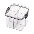 thumbnail image 3 of JilgTeok 4 Packs Glass Food Storage Containers with Airtight Lids BPA Free Square Meal Prep Containers for Kitchen Pantry Organization, 3 of 7