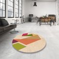 thumbnail image 4 of Ahgly Company Tapis d'Intérieur Lavable en Machine Carré Transitionnel Kaki Or, 6 Pieds Carré, 4 of 7