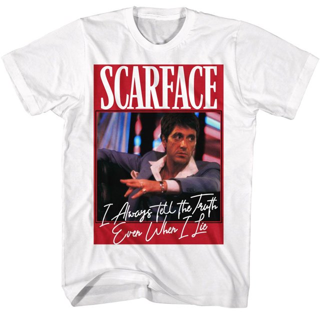 Scarface Même Quand Je Mens T-Shirt Blanc