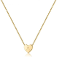 thumbnail image 1 of Collier Initial Cœur en Acier Inoxydable Mini Collier Lettre Cœur Plaqué Or 14K Acier Titane ----- Or A, 1 of 5