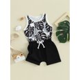 thumbnail image 3 of Honganda 0-3Y Baby Boy 2 Pcs Outfits Sea Tree Print Sleeveless Tank Tops Shorts Set Summer Clothes, 3 of 9