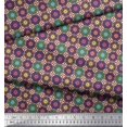thumbnail image 3 of Soimoi Moss Georgette Fabric Floral Mandala Printed Fabric 1 Yard 42 Inch Wide, 3 of 3