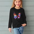 thumbnail image 5 of RXIRUCGD Chemises à Manches Longues pour Filles, Col Rond Mignon, Blouses Décontractées Élégantes (Noir, Taille : 7 Ans), 5 of 5