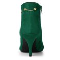 thumbnail image 3 of Unique Bargains Women's Pointy Toe Zipper Stiletto Heeled Ankle Booties, 3 of 6