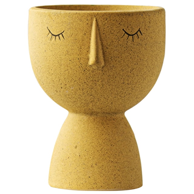 Ceramic Planter Pot Small Desktop Flower Planter Ceramic Plant Pot Abstract Flower Pot