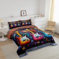 thumbnail image 3 of Erosebridal Electric Guitars Comforter Sets Full Size, Graffiti Blocks Comforters & Duvets, Reversible 3 Pieces, 3 of 7