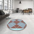 thumbnail image 4 of Ahgly Tapis d'Intérieur Lavable en Machine Carré Transitionnel Rose Rouille, 3 Pieds Carré, 4 of 7