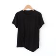 thumbnail image 2 of Birdeem Womens Round Neck Not Irregular Solid Color Short Sleeved Loose T-Shirt Short Sleeved Round Neck Top/Shirt, 2 of 12