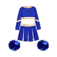 thumbnail image 4 of Aislor Uniforme de Cheerleading pour Filles Enfants Tenues de Cheer Patchwork Métallique Costume de Compétition Performance B02 10, 4 of 5