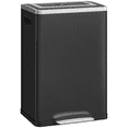 thumbnail image 1 of HOMCOM 2 x 20 Liter Garbage Can, Trash Can with Removable Buckets, Black, 1 of 10