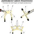 thumbnail image 4 of Retractable Billiard Cue Stick Bridge with 3Pcs Removable Brass Bridge Head Billiard Table Pool Cue Accessories,Gold,1 * High fork rod 1 * Low fork head 1 * Cross fork,gold, 4 of 7