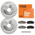 thumbnail image 1 of MAX Advanced Brakes - Front Brake Kit For 2019-2023 Subaru Ascent| Carbon Ceramic Brake Pad and Rotor Kit| Cross-Drilled Brake Rotors, 1 of 9