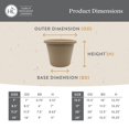 thumbnail image 2 of The HC Companies 17 Inch Round Classic Planter, Plastic Plant Pot, Clay, 2 of 8