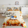 thumbnail image 2 of Erosebridal Kawaii Rabbit Bedding Sets Full with Comforter,Botanical Pumpkin Duvet Insert,Thanksgiving Day Room Decorative,Reversible,3pcs, 2 of 8