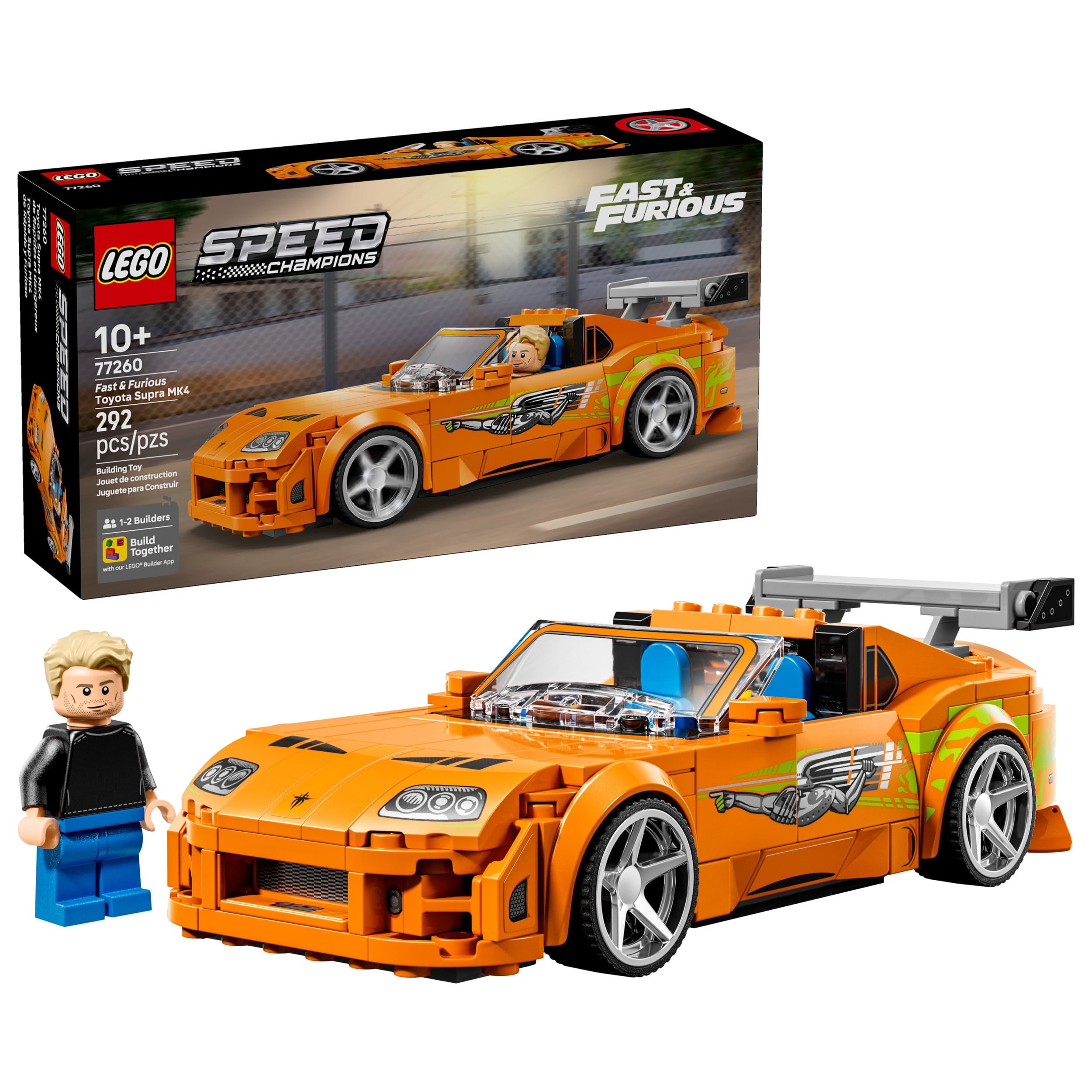 LEGO Speed Champions The Fast and The Furious Toyota Supra MK4 - Building Toy for Boys & Girls, Ages 10+ - Fast and Furious Car with Minifigure - Gift for Birthdays - 77260