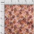 thumbnail image 1 of oneOone Viscose Chiffon Light Pink Salmon Fabric Geometric Craft Project Decor Fabric Printed By The Yards 42 Inches Wide, 1 of 4