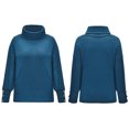 thumbnail image 4 of TIMIFIS Turtleneck Sweater Women Oversized Sweaters Fall Long Sleeve Spilt Hem Tunic Pullover Sweater Knit Tops Ribbed Knit Pullover Sweater Jumper Tops OuterwearFall/Winter, 4 of 5
